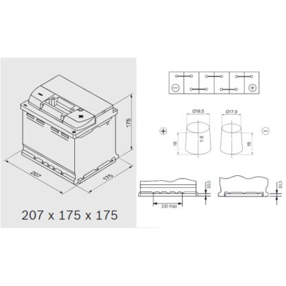 Μπαταρία BOSCH S5 S5001 52AH 520A(EN) - Image 2