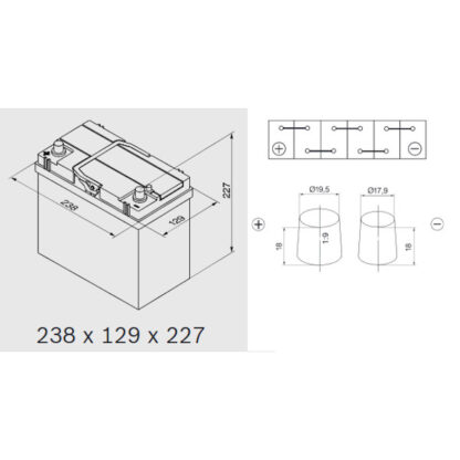 Μπαταρία BOSCH S4 S4023  45AH 330Α(EN) NS60S (+ L) ΑΡΙΣΤΕΡΗ - Image 2