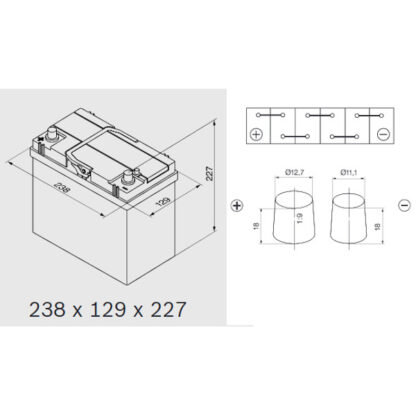 Μπαταρία BOSCH S4 S4022  45AH 330Α(EN) NS60 (+ L) ΑΡΙΣΤΕΡΗ - Image 2