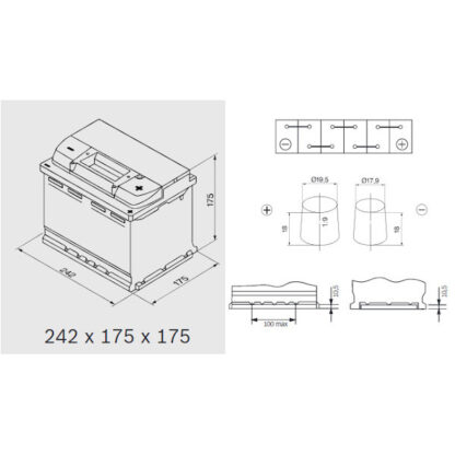 Μπαταρία BOSCH S5 S5004 61AH 600A(EN) - Image 2