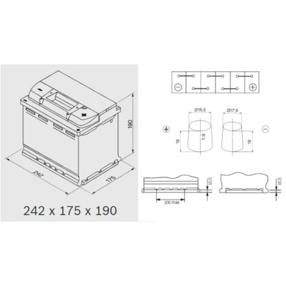 Μπαταρία BOSCH EFB S4 S4E05 60AH 640Α(EN) START STOP - Image 2