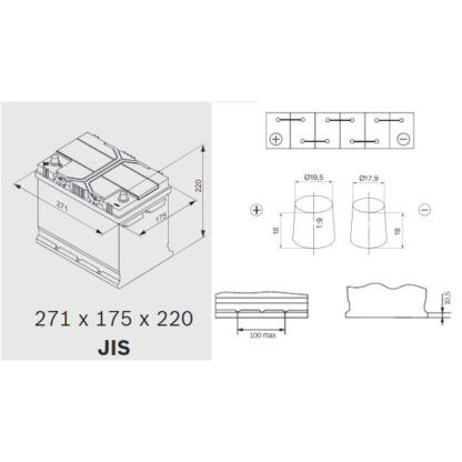 Μπαταρία BOSCH S4 S4027 70AH 630Α(EN) 80D26R (+ L) ΑΡΙΣΤΕΡΗ - Image 2