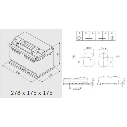 Μπαταρία BOSCH S5 S5007 74AH 750A(EN) - Image 2
