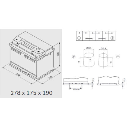 Μπαταρία BOSCH AGM S5 S5A08 70AH 760A(EN) START STOP - Image 2