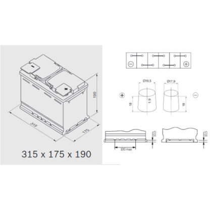 Μπαταρία BOSCH AGM S5 S5A11 80AH 800A(EN) START STOP - Image 2