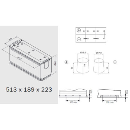 Μπαταρία BOSCH T4 T4076 140AH 800A(EN) - Image 2