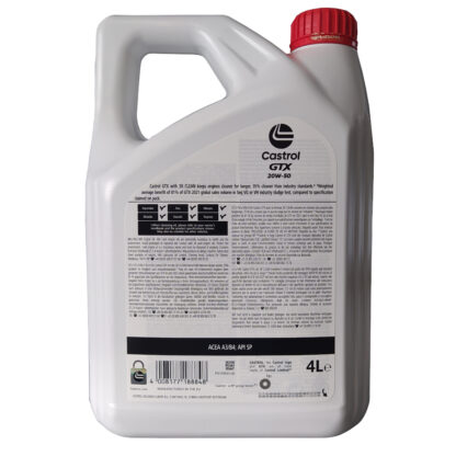 CASTROL GTX 20W50 4L - Image 2