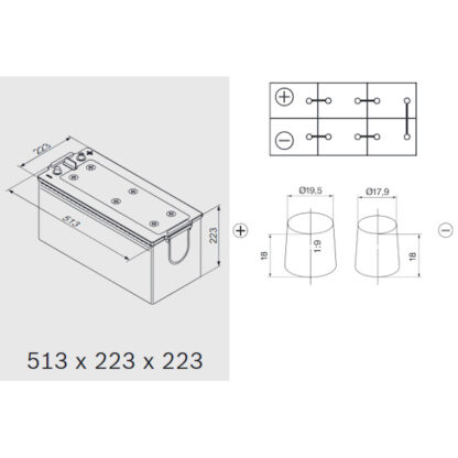 Μπαταρία BOSCH 0092TE0777 EFB 190AH 1050A(EN) - Image 2