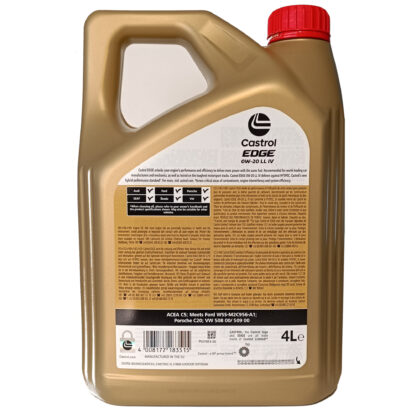 CASTROL EDGE 0W20 LL IV 4L - Image 2