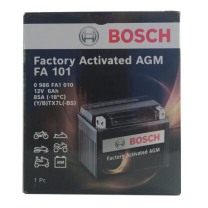 Μπαταρία Moto BOSCH AGM 0986FA1010 FA101 YTX7L-BS 6AH 85A - Image 2