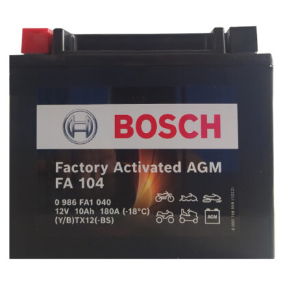 Μπαταρία Moto BOSCH AGM 0986FA1040 FA104 YTX12-BS 10AH 180A