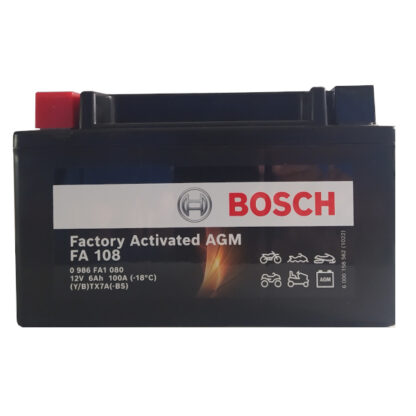 Μπαταρία Moto BOSCH AGM 0986FA1080 FA108 YTX7A-BS 6AH 100A